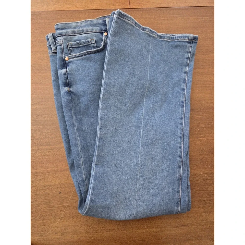 Lauren Conrad High Rise‎ Flare Jeans Sz 16 W Medium Light Wash